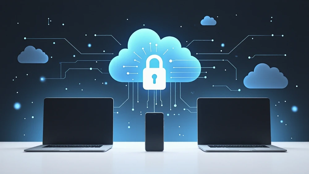 A passkey moving securely from an old phone to a new phone and computer through an encrypted credential manager
