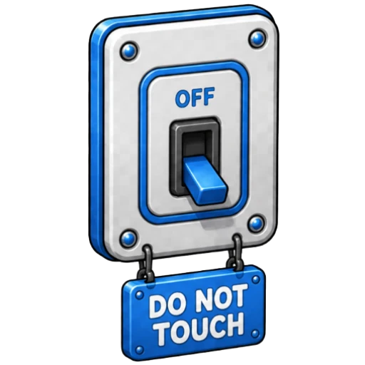 Do not touch light switch